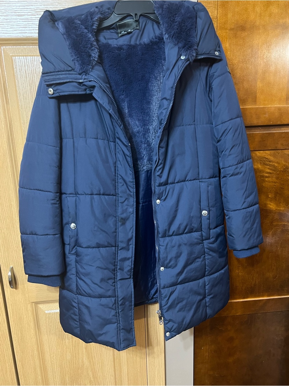 Sam Edelman Navy Faux Fur Lined Jacket